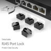 Picture of 12 Pcs RJ45 Port Lock with 1 Keys, Locking RJ45 Port/Dust Blocker,Compatible with Computer,TV,Router,Other Devices (Black)