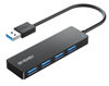 Picture of BYEASY USB Hub, 4 Port USB 3.0 Hub, Ultra Slim Portable Data Hub Applicable for iMac Pro, MacBook Air, Mac Mini/Pro, Surface Pro, Notebook PC, Laptop, USB Flash Drives, and Mobile HDD (Leather Black)