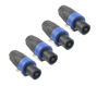 Picture of Devinal Professional SpeakOn Speaker Adapter Connectors 4 Pole Plug Twist Lock compatible with Neutrik Speakon NA4LJ, NA4LJX, NL4MP, NL4MPR, NL4FC, NL4FX, NL4 & NL2 Series, NL2FC, Speak-On- 4 PACK