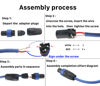 Picture of Devinal Professional SpeakOn Speaker Adapter Connectors 4 Pole Plug Twist Lock compatible with Neutrik Speakon NA4LJ, NA4LJX, NL4MP, NL4MPR, NL4FC, NL4FX, NL4 & NL2 Series, NL2FC, Speak-On- 4 PACK