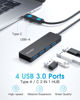 Picture of BYEASY USB Hub, USB 3.1 C to USB 3.0 Hub with 4 Ports and 2ft Extended Cable, Ultra Slim Portable USB Splitter for MacBook, Mac Pro/Mini, iMac, Ps4, PS5, Surface Pro,Flash Drive, Samsung(Black)