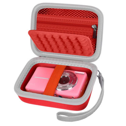 Picture of Grapsa Digital Camera Case for CAMKORY/for Kodak Pixpro/for VAHOIALD/for Sony DSCW800 830/ for Canon PowerShot 180 190. Kids Vlogging Cameras Storage Holder for Accessories (Box Only)-Red