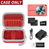 Picture of Grapsa Digital Camera Case for CAMKORY/for Kodak Pixpro/for VAHOIALD/for Sony DSCW800 830/ for Canon PowerShot 180 190. Kids Vlogging Cameras Storage Holder for Accessories (Box Only)-Red