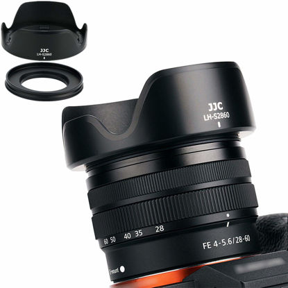 Picture of JJC Reversible Lens Hood Shade with 40.5mm Filter Adapter for Sony FE 28-60mm F4-5.6 SEL2860 on A7CII ZV-E1 A7C A7III A7RII & E PZ 16-50mm F3.5-5.6 OSS II on ZV-E10 A6000 A6100 A6300 A6400 A6500 A6600