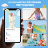 Picture of Air tag Wristband Kids(2 Pack), Nylon Air tag Bracelet for Kids Compatible with Apple Air tag, Air tags Protective Cover with Strap Holder Lightweight Elastic Watch Band for Kids, Elders (Rainbow)