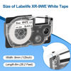 Picture of XR-9WE Replace for Casio Label It Tape 9mm 3/8'' XR-9WE XR9WE XR-9WE2S Black on White Tape Cassette Comaptible Casio EZ Label Printer KL-750 KL-60 KL-100 KL-120 KL-430 KL-780 KL-7200, 3-Pack