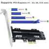 Picture of COMeap NVME M2 to PCIe Adapter, M.2 NVME SSD PCIe X1 Adapter with Heatsink - Compatible with M Key 2230/2242/2260/2280 SSDs - Supports PCIE X1/X4/X8/X16