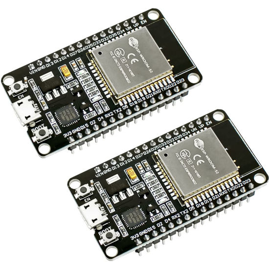 Picture of Hosyond 2Pack ESP-WROOM-32 ESP32 Development Board WiFi + Bluetooth CP2102 Dual Core 2.4Ghz Microcontroller Compatible with Arduino