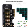 Picture of COMeap NVME to PCIe Adapter, M.2 NVME SSD to PCIe X4 Adapter with Heatsink - Compatible with M.2 SSD M Key 2230/2242/2260/2280 - High-Speed PCIE X4/X8/X16 Connectivity