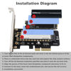 Picture of COMeap NVME to PCIe Adapter, M.2 NVME SSD to PCIe X4 Adapter with Heatsink - Compatible with M.2 SSD M Key 2230/2242/2260/2280 - High-Speed PCIE X4/X8/X16 Connectivity