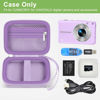 Picture of Case Compatible with VAHOIALD FHD 1080P Digital Camera/for CAMKORY Digital Point and Shoot/for KODAK PIXPRO FZ45-BK 16MP Vlogging/for IWEUKJLO/for Nsoela, Holder for SD Card More (Purple)