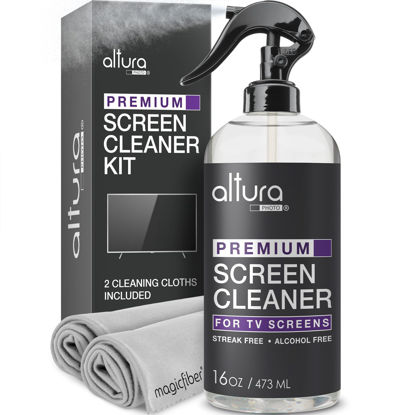 Picture of Screen Cleaner Spray and Wipe Kit - Tv Screen Cleaner for Smart Tv - Professional Monitor Cleaner Formula with XL Microfiber Cloths, 16oz