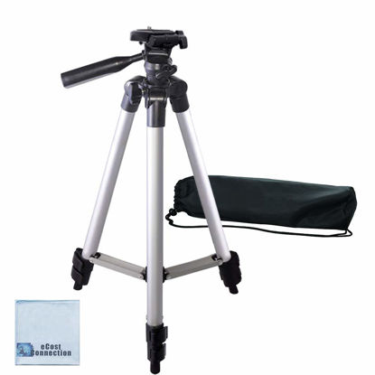 Picture of 50 Inch Aluminum Camera Tripod for Canon, Nikon, Sony, Samsung, Olympus, Panasonic & Pentax + eCost Microfiber