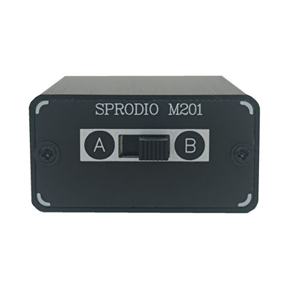 Picture of 2 Way in-line 3.5mm Audio Switch Box A/B Selector Switcher Compatible with 1/8" Microphone TRRS -M201