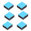 Picture of Awxlumv 6pcs Small Heatsink 25x25x10mm / 0.98x0.98x0.39inch Aluminum Heat Sink Cooler Radiator with Thermal Conductive Double Sided Tape Cooling for ASUS ROG Ally GPU IC Chips (25mmx25mmx10mm, Black)