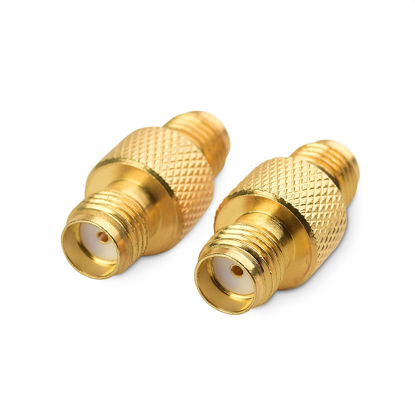 Picture of Cable Matters 2-Pack SMA Female to SMA Female Coaxial RF Adapter (SMA to SMA Coupler Adapter, RF Coupler Adapter)