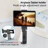 Picture of Huogantom Airplane Tablet Holder Mount, Travel Essential Handsfree Tablet Stand for Flying with Multi-Directional 360 Degree Rotation, Compatible with iPad/Galaxy Tabs/Kindle or Other 7-12" Tablets