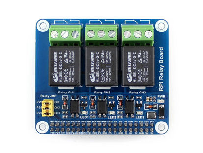 Picture of waveshare Pi Expansion Board Power Relay Board Module Kit, Compatible with Raspberry Pi 5/4B/3B/Zero/Zero W/Zero 2W/Pico/Pico W/Pico WH,Remote Control Make Home Appliances Intelligent