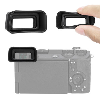 Picture of A6700 Eyecup Eye Cup Eyepiece, FDA-EP20 Eyepiece, Upgraded Soft Silicone Eyecup, Replaces Sony FDA-EP20, Custom Fit, Increased Depth Better for Viewfinder Protection, Comfortable to Eyeglass Wearers