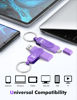 Picture of MOSDART 128GB USB C Dual Flash Drive Speed Up to 150MB/s with Keychain - 2 in 1 OTG USB 3.1 Type-C Thumb Drive Memory Stick for USB-C Android Phones, iPhone 15, MacBook, iPad, Computers, etc. Purple