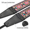 Picture of Padwa Lifestyle Camera Strap - 2" Full Grain Leather Ends Camera Straps for Photographers, Vintage Embroidered Cotton Weave Soft Suede Fabric Padded Strap Quick Release fits All Cameras