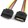 Picture of SDTC Tech 3pcs SATA Male to 4pin Molex Female Power Adapter Cable Serial ATA Extension Cable for 3.5 inches HDD/SSD/SD ROM (20cm)