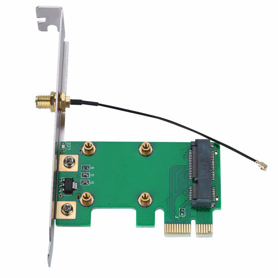 Picture of Mini PCI E to PCI E Adapter Card, Mini PCI E to PCI E Riser Card Expand External Adapter Network Card Support Most Network Cards Mini PCI Wireless Network Card