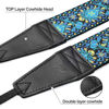 Picture of Padwa Lifestyle Camera Strap - 2" Full Grain Leather Ends Camera Straps for Photographers, Vintage Embroidered Cotton Weave Soft Suede Fabric Padded Strap Quick Release fits All Cameras