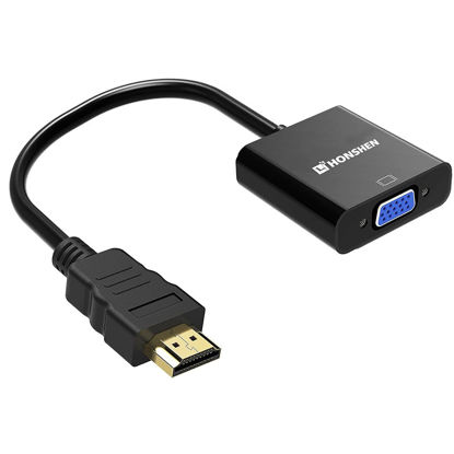 Picture of HONSHEN HDMI to VGA 1080P HDMI Male to VGA Female Video Converter Adapter Cable for PC Laptop HDTV Projectors and Other HDMI Input Devices