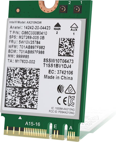 Picture of Intel AX210 Tri-Band Wi-Fi 6E Bluetooth 5.3 Network Card for Notebook