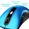 Picture of memzuoix 2.4G Portable Wireless Mouse, 1200 DPI Mobile Optical Cordless Mice with USB Receiver for Computer, Laptop, PC, Desktop, MacBook, 5 Buttons, Blue