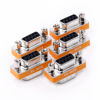 Picture of Arnorin DB9 null modem adapter male to female slimline data transfer serial port adapter 5 Pack