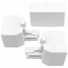 Picture of NECABLES 2+1Pack 2pcs Double Phone Jack Splitter RJ11 6P4C 1 Male to 2 Females and 1pc Phone Line Coupler for Landline and Fax White