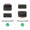 Picture of Cable Matters Combo Pack 270 Degree and 90 Degree HDMI Adapter (Right Angle HDMI) with 4K and HDR Support