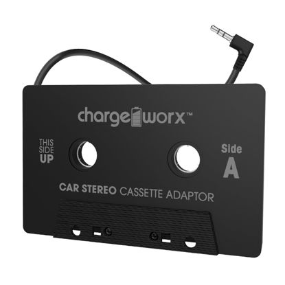 Picture of CHARGEWORX Car Cassette Adapter: Connect Smartphones, Laptops, CD Players to Tape Decks | Stream Music, Audiobooks via Car Speakers