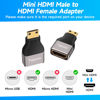 Picture of 8K Mini HDMI to HDMI Adapter (2 Pack), HDMI Female to Mini HDMI Male HDMI 2.1 Bidirectional Connector, Gold-Plated Plugs, Supports 8K@60Hz,4K@120Hz, HDR 3D, for Raspberry Pi Zero, Camera, Monitor