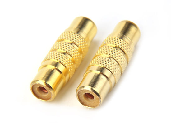 Picture of RCA Coupler, Devinal RCA Female to RCA Female Adapter Gold Plated RCA A/V Joiner Gender Changer Video Audio Converter (2 Pack)