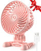 Picture of USB Desktop Small Fan, Stepless Speed Adjustment with Multiple Speed Levels, Portable Plug-in Personal Mini Fan,Quiet Powerful Airflow,Suitable for Office Home Dormitory Bedroom, 4.9 Feet Long Cable