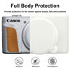 Picture of BOVKE Silicone Camera Case for Canon PowerShot SX740/ SX730 Digital Camera, SX740 Camera Soft Case Cover Rubber Camera Sleeve with Removable Lens Cover, White