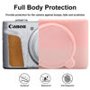 Picture of BOVKE Silicone Camera Case for Canon PowerShot SX740/ SX730 Digital Camera, SX740 Camera Soft Case Cover Rubber Camera Sleeve with Removable Lens Cover, Smoked Pink