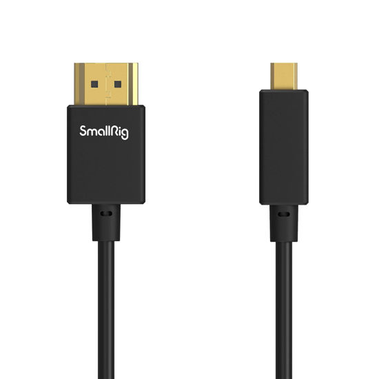 Picture of SMALLRIG Micro Ultra Thin HDMI Cable 35cm/1.15Ft (D to A), Super Flexible Slim High Speed 4K 60Hz HDR 2.0, Fit for Sony A7RIII / A6600 / A6500, for FUJIFILM X-T3 / X-T4, for GoPro Hero 7/6/5-3042B