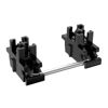 Picture of DUROCK Plate Mount Stabilizer V3, Innovative Pre-clipped Stem for Minimum Wire Wobble 2U 6.25U 7U Keyboard Stabilizers (V3 Black Silver 100% Kit)