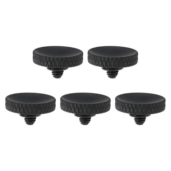 Picture of PATIKIL Camera Shutter Button, 5 Pack Soft Shutter Release Button Pure Copper Camera Button Knurled Suitable for DSLR/SLR Camera, Matte Black