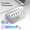 Picture of USB 3.0 Hub,Aluminum 4 Port USB Data Hub 3.0 Multi USB Port Expander Dongle USB Extension Multiport Adapter with 3.3ft Cable USB Splitter for Laptop, PC/Xbox/Flash Drive/Printer/Camera/Keyborad/Mouse