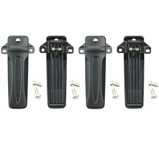 Picture of MINGYINIGE 4 Pack KBH-10 Belt Clip Compatible for Kenwood TK-270G TK-272G TK-2100 TK-2118 TK-3206 TK-3207 TK-280 TK-290 TK-2302 Radio