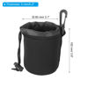 Picture of PATIKIL Camera Lens Bag, 3 Pcs 3.1" ID x 3.9" H Drawstring Lens Pouch with Thick Protective Neoprene, Lens Case for DSLR Camera Lens, Water Coffee Cups Black