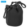 Picture of PATIKIL Camera Lens Bag, 3 Pcs 3.1" ID x 3.9" H Drawstring Lens Pouch with Thick Protective Neoprene, Lens Case for DSLR Camera Lens, Water Coffee Cups Black