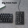 Picture of Perixx PPD-202 Wired 19 Keys Slim Numeric Keypad, Big Print Font, Silent Notebook Scissor Key Number Keypad with Tab Key and Num Lock, Black