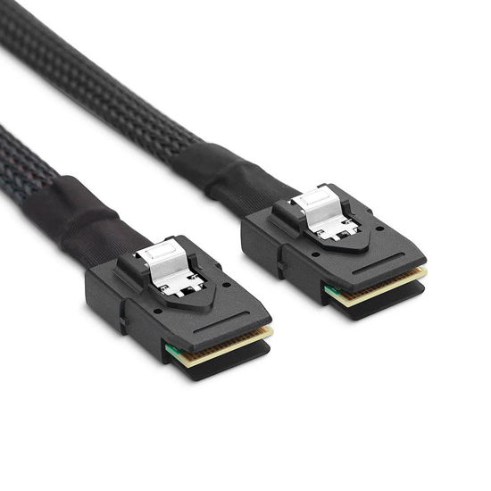 Picture of Grean Mini SAS Cable, SFF-8087 to SFF-8087 Internal mSAS Cable, 0.9FT