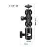 Picture of CAMVATE 16mm Light Stand Head Adapter with 1/4"-20 Thumbscrew Mini Ball Head Support - 2861